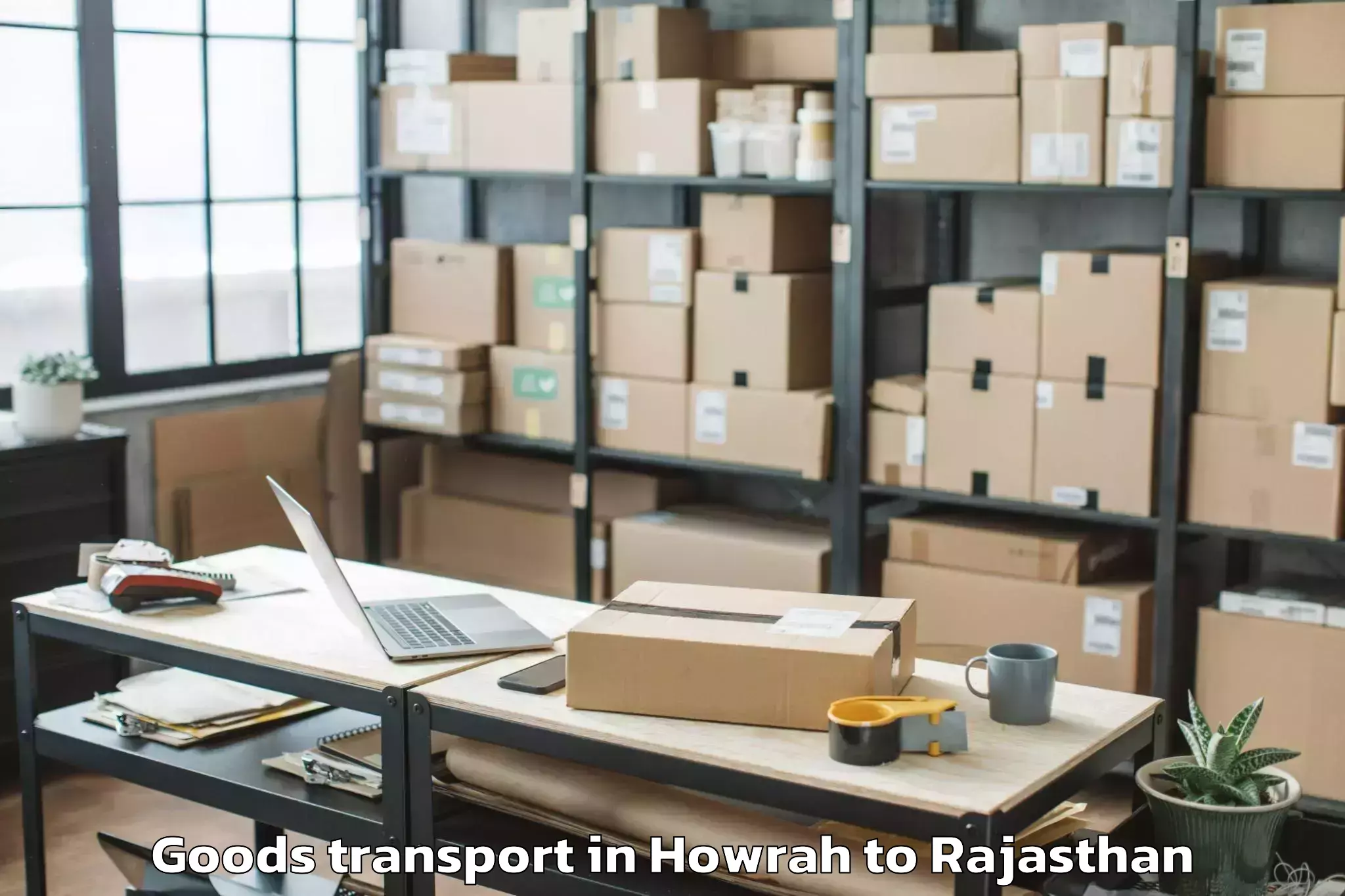 Trusted Howrah to Chaksu Goods Transport